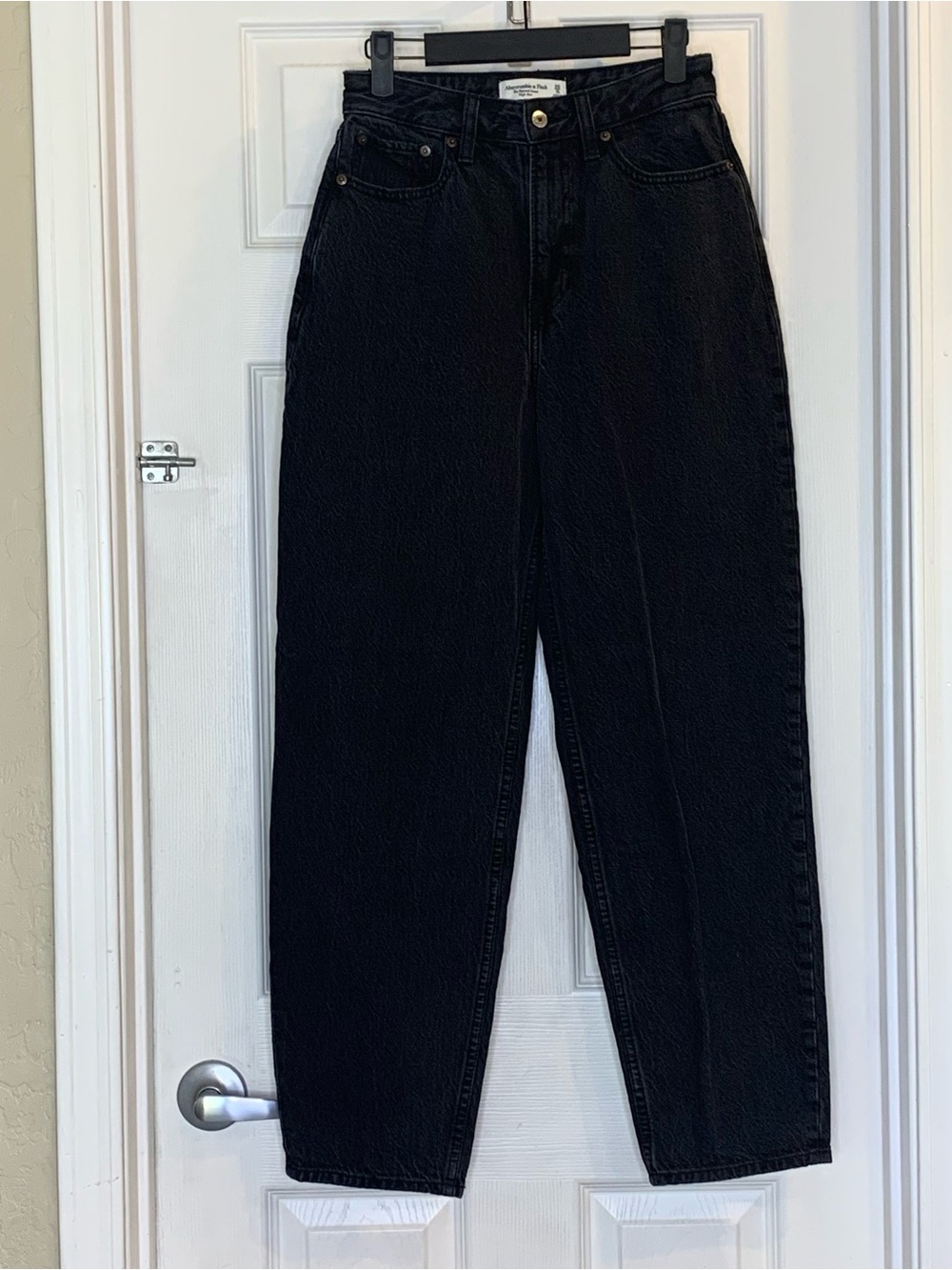 Abercrombie & Fitch The Tapered Loose High Rise Black Size 0 L